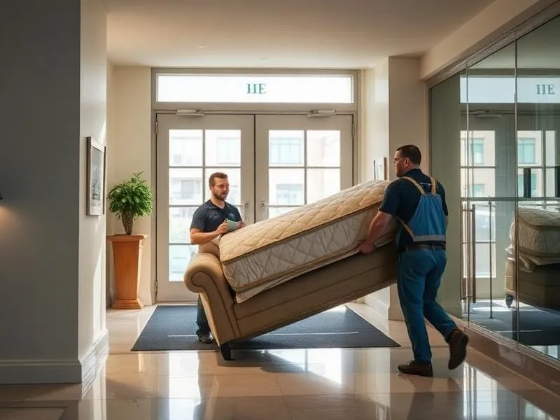 Professional couch removal from Toronto apartment building — furniture disposal service by Westside Movers