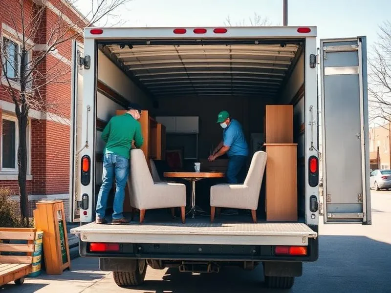 Furniture donation pickup in Toronto — gently used furniture loaded for charity donation by Westside Movers