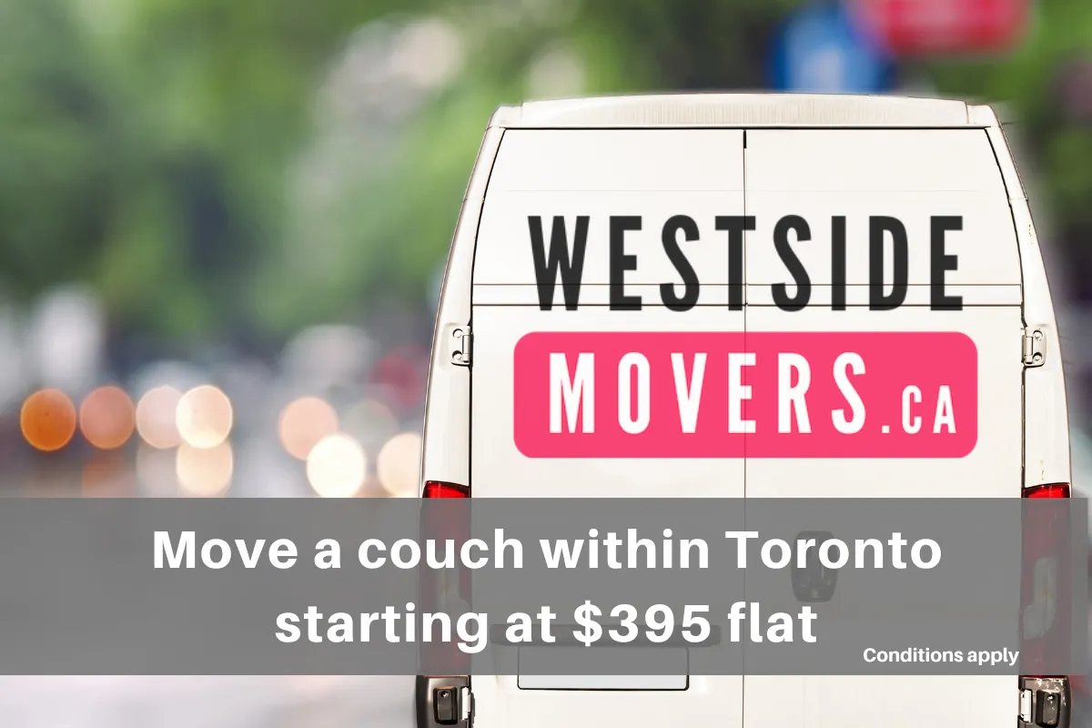 Westside Movers van - Move a couch within Toronto starting at $395 flat